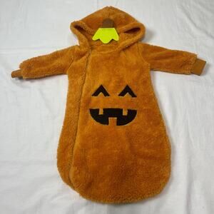 Baby Boy Girl Halloween Long Sleeve Sleeper Pumpkin Warmer 3-6mos